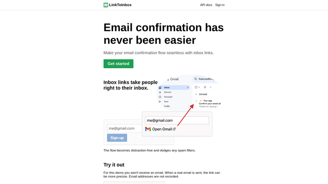 LinkToInbox screenshot