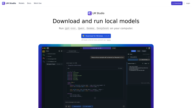 LM Studio screenshot