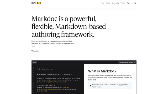 Markdoc screenshot