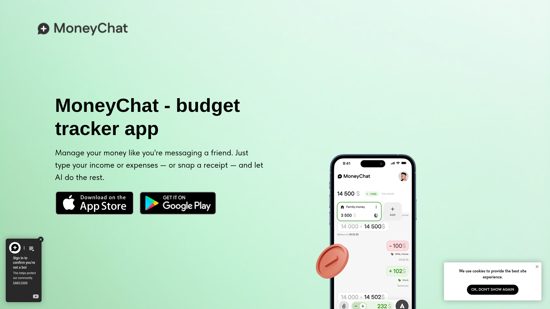 MoneyChat screenshot