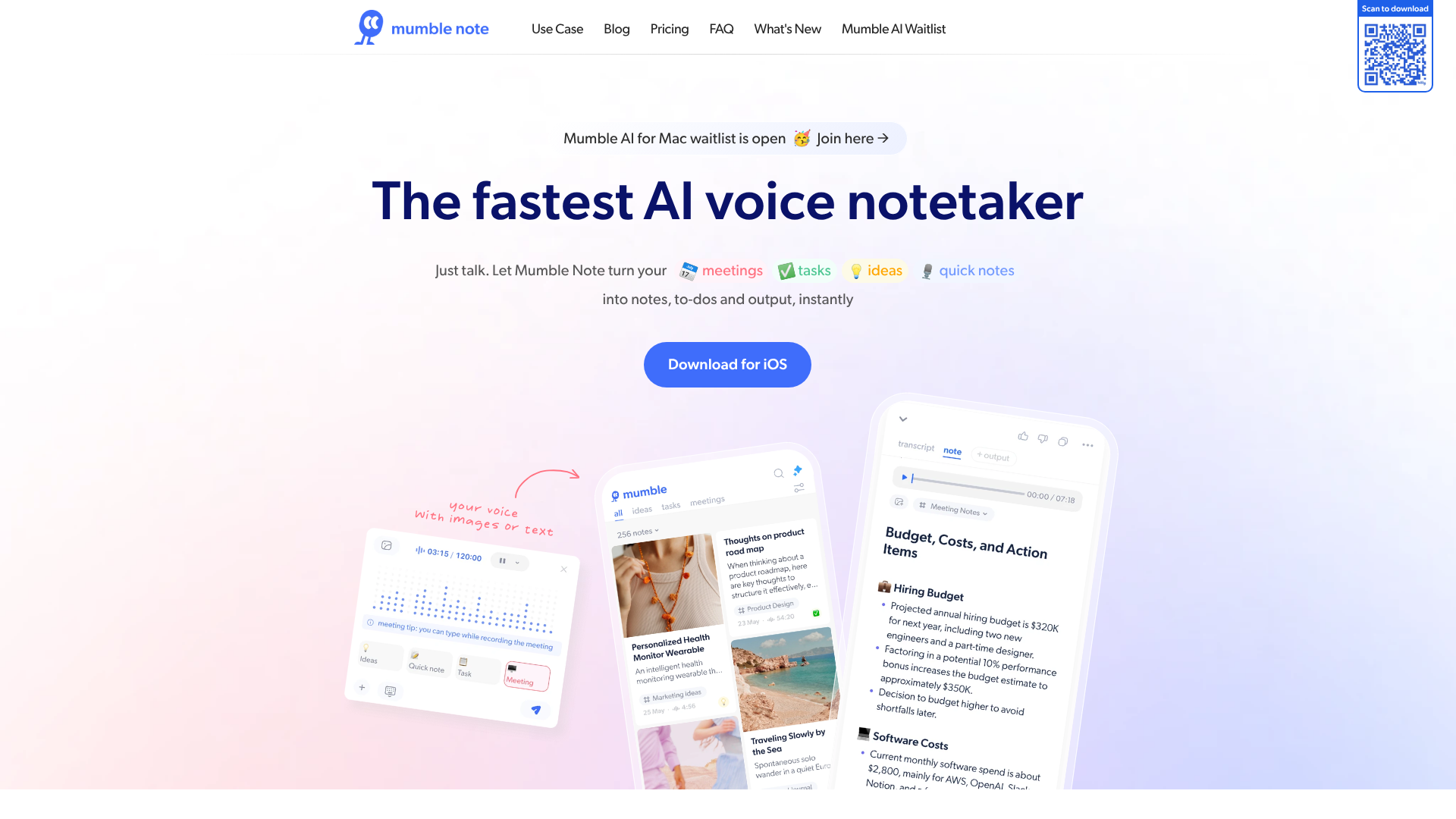 Mumble Note screenshot