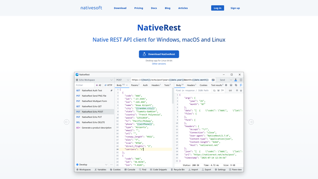 NativeRest screenshot