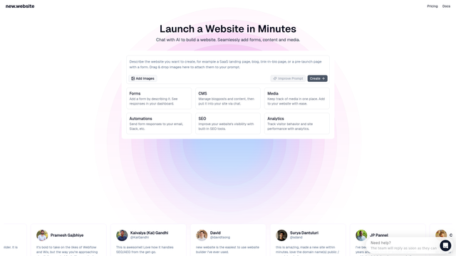 new.website screenshot