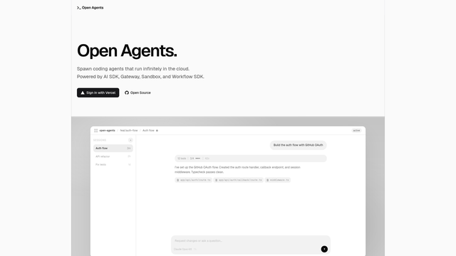 Open Agents screenshot