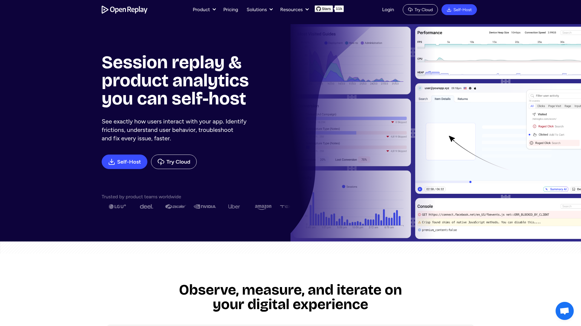 OpenReplay screenshot