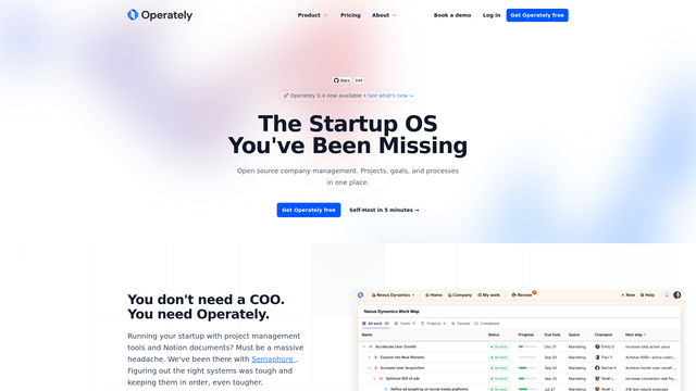 Operately screenshot