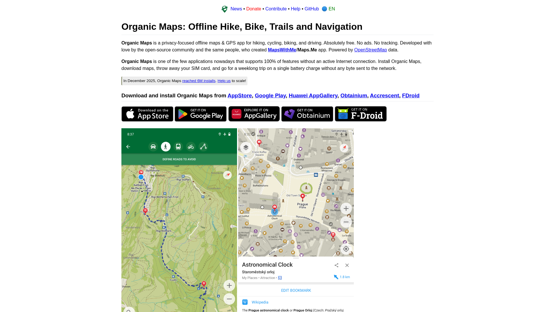 Organic Maps screenshot