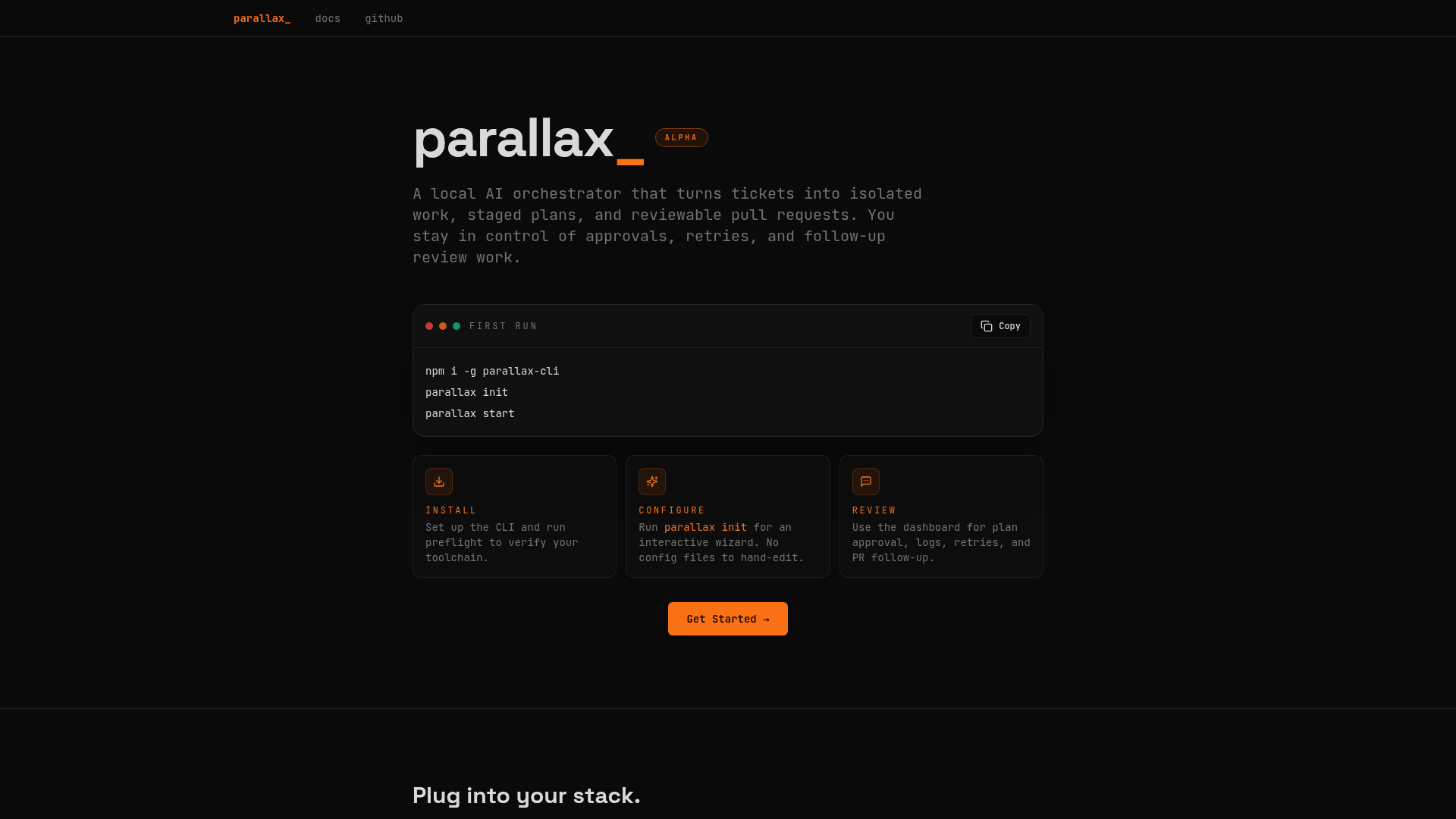 Parallax screenshot