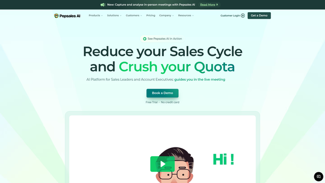 Pepsales AI screenshot