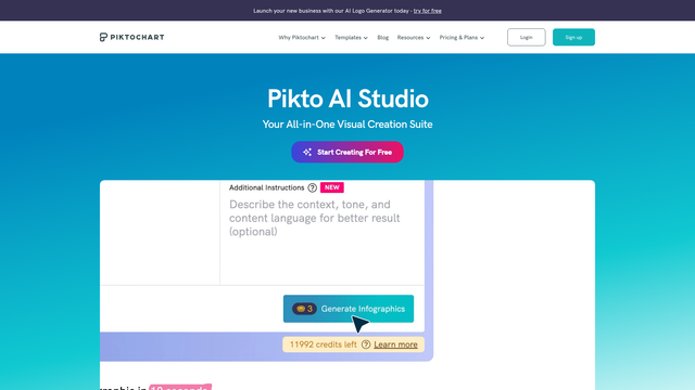 Piktochart screenshot