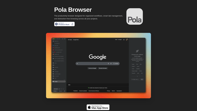 Pola Browser screenshot