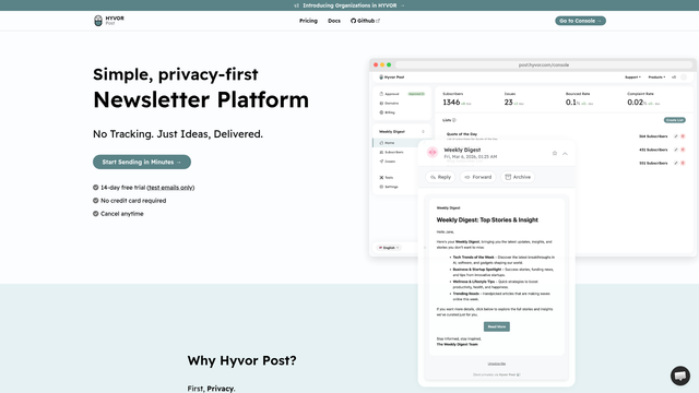 Hyvor Post screenshot