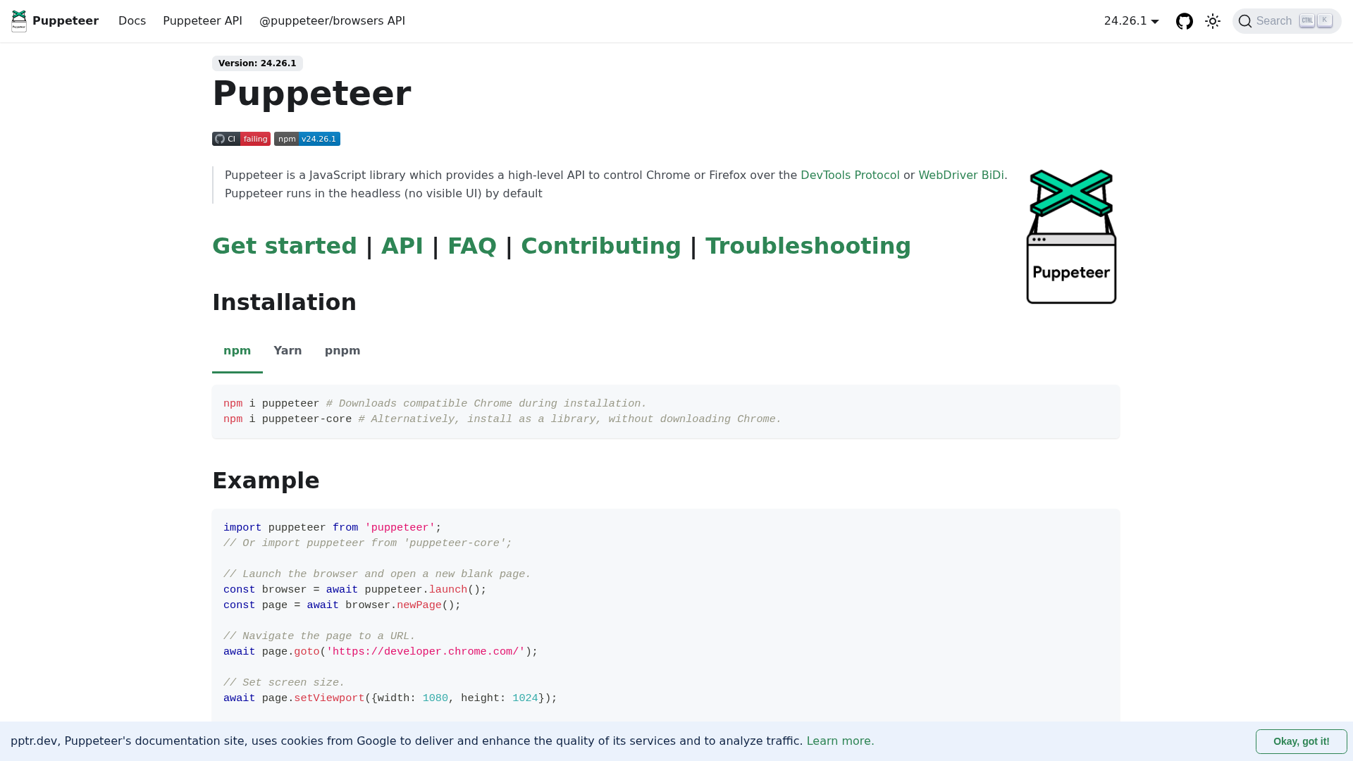 Puppeteer screenshot