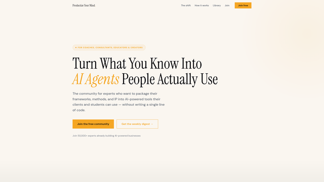 Productize Your Mind screenshot