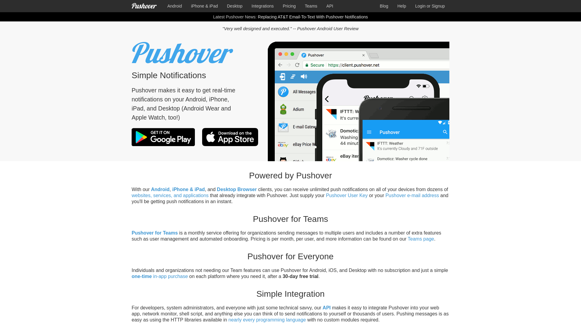 pushover+net