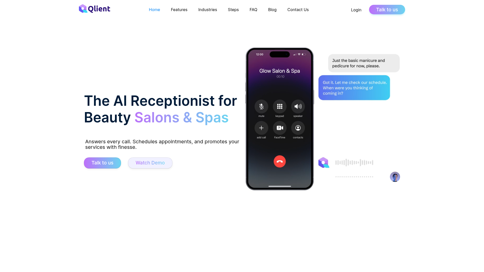 Qlient AI screenshot