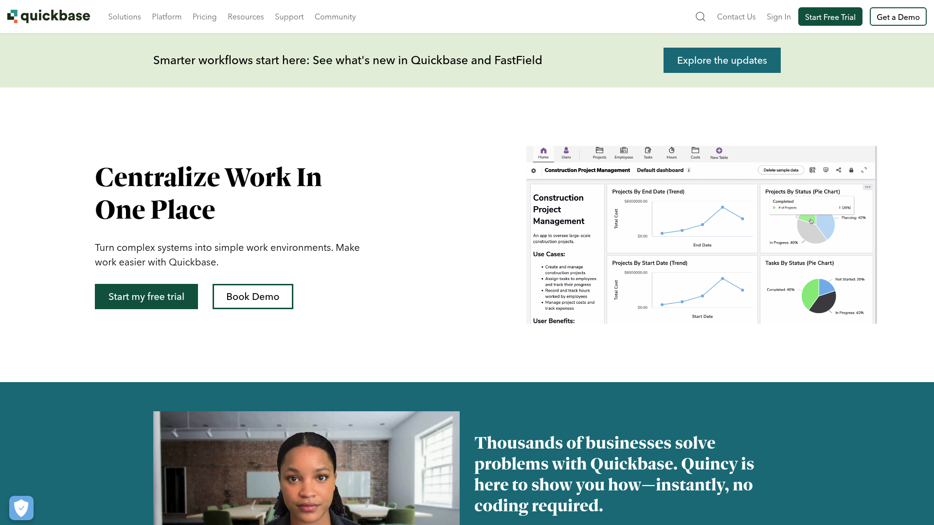 Quickbase screenshot