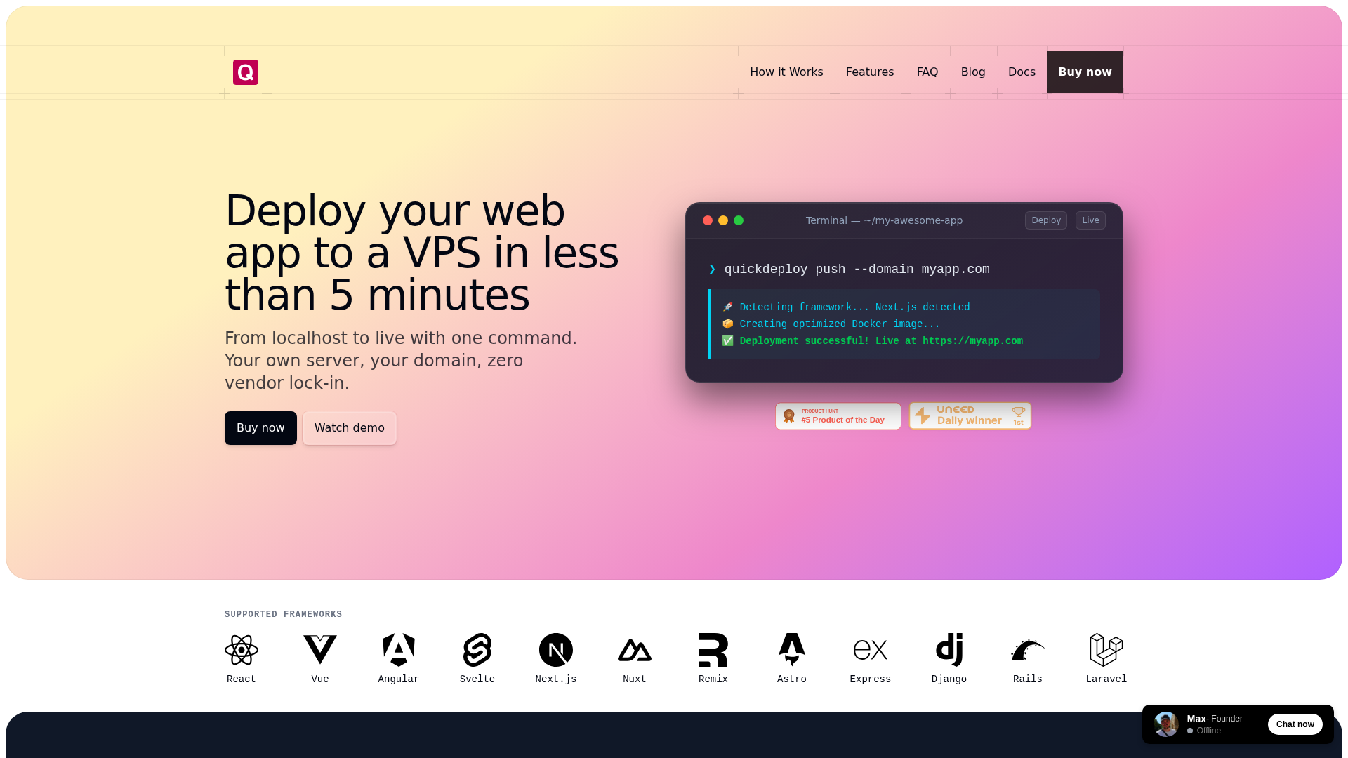 QuickDeploy screenshot