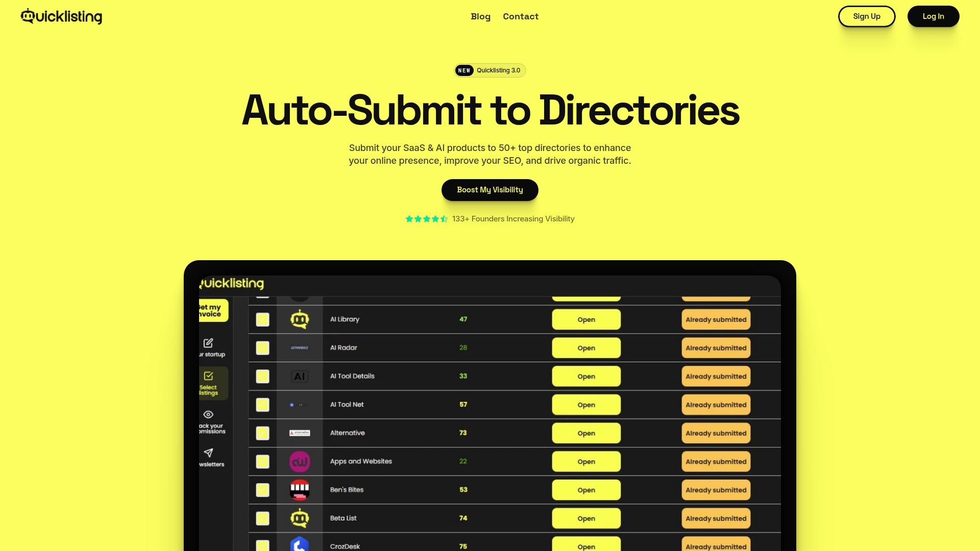 Quicklisting screenshot