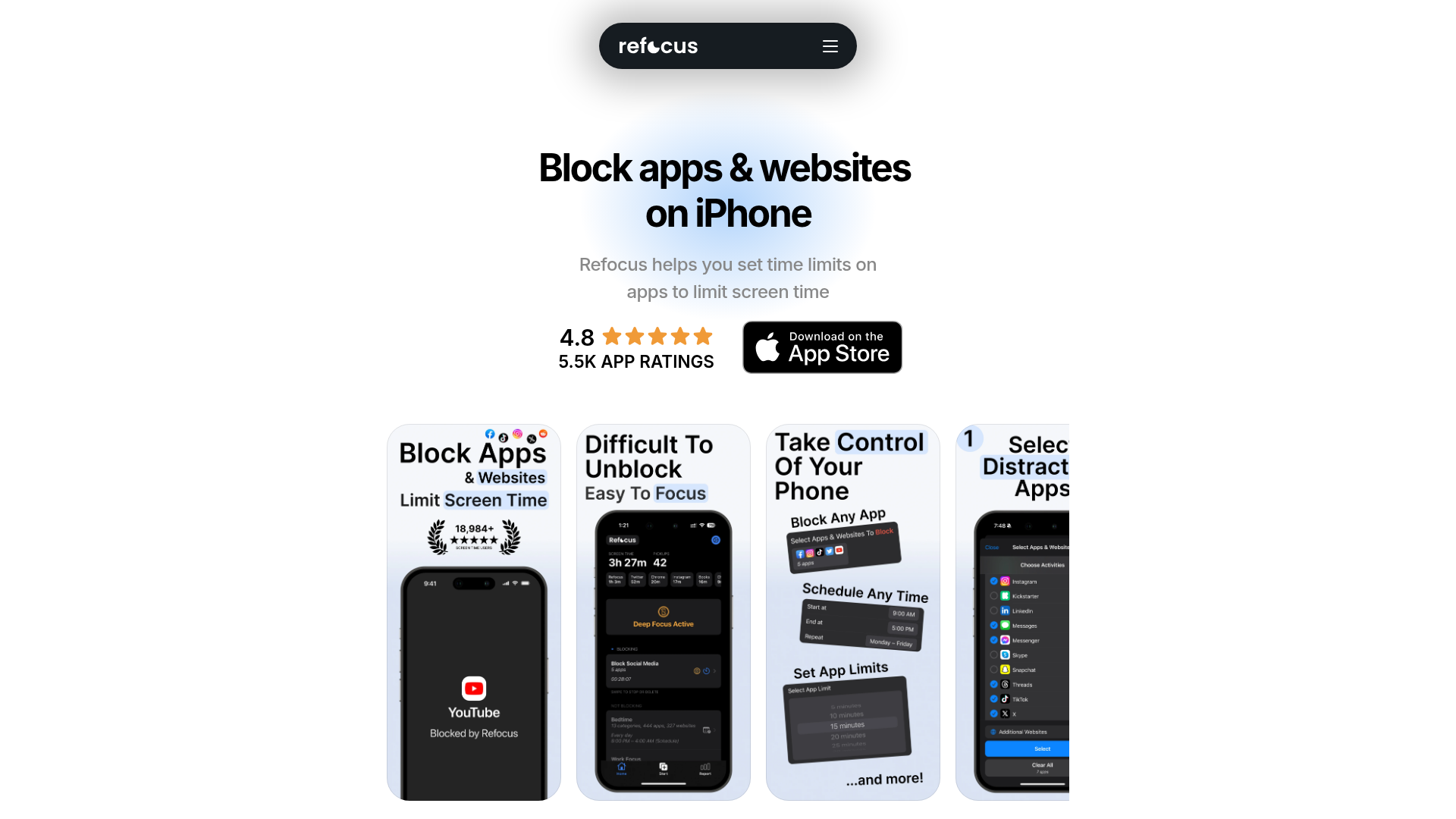 Refocus App screenshot