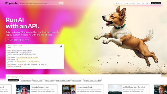 Replicate screenshot