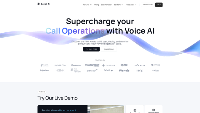 Retell AI screenshot