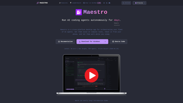 Maestro screenshot