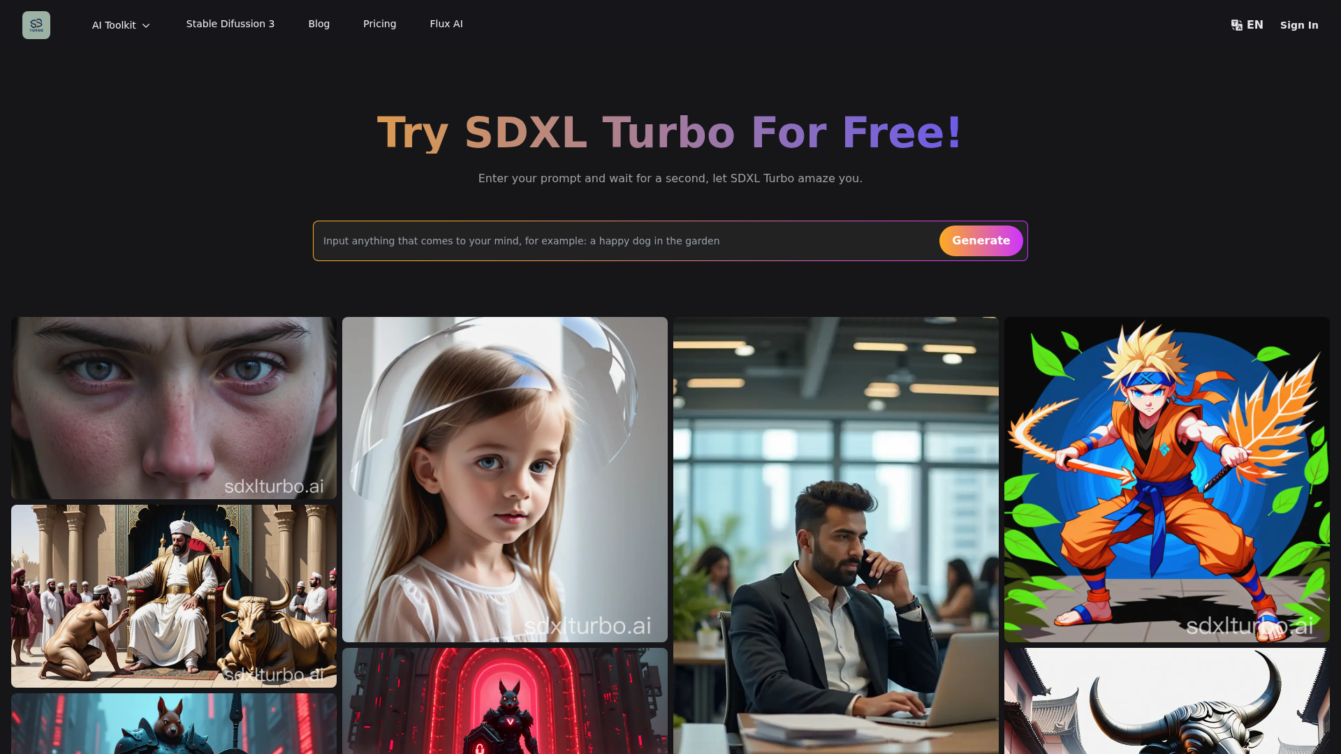 SDXL Turbo screenshot