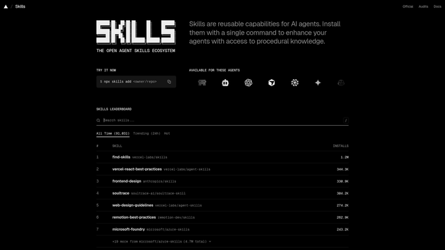 Agent Skills Directory screenshot