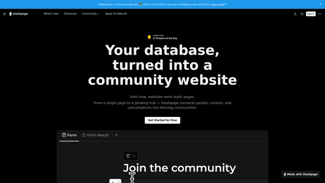 Slashpage screenshot