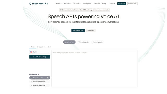Speechmatics screenshot