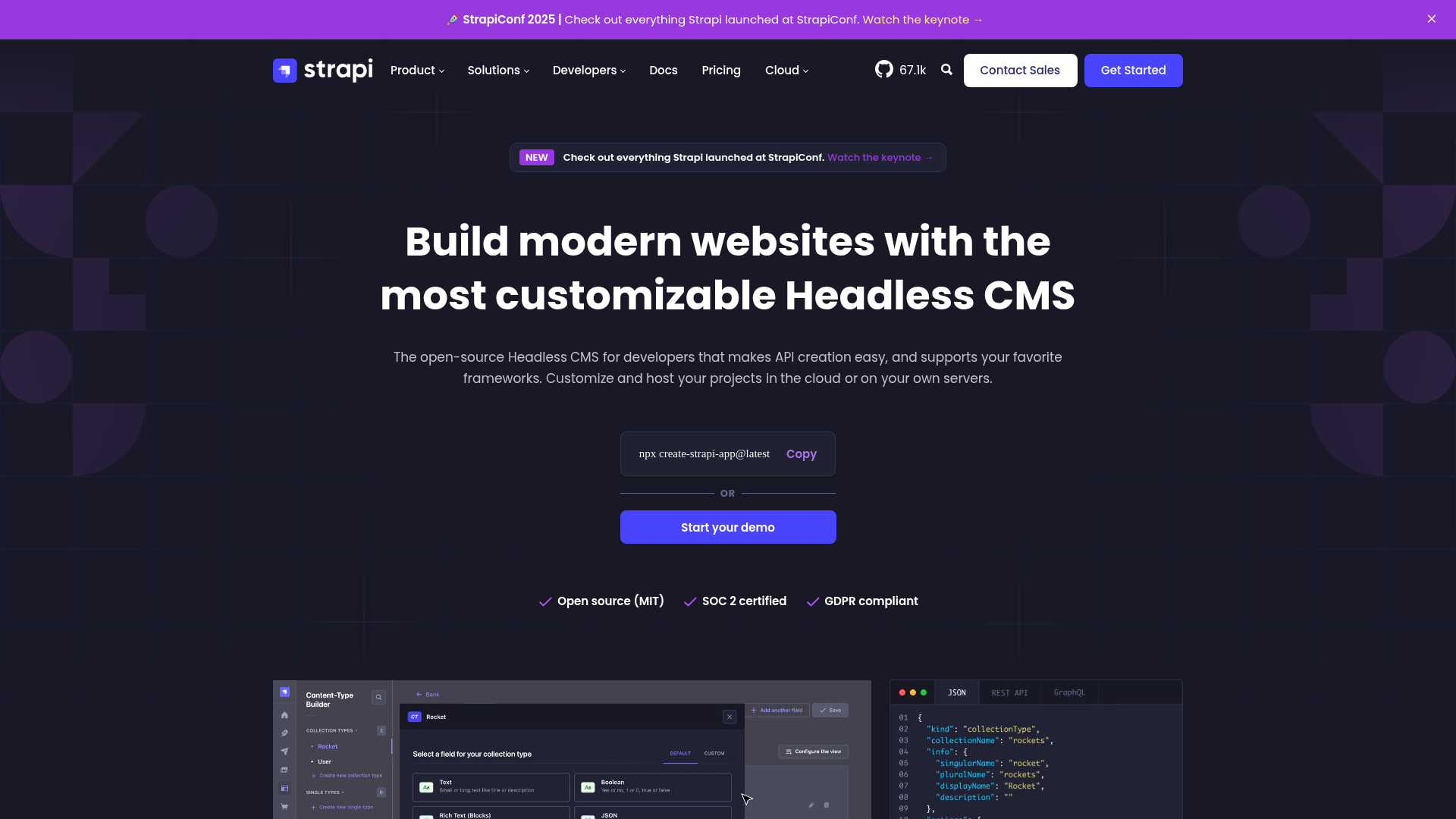Strapi screenshot