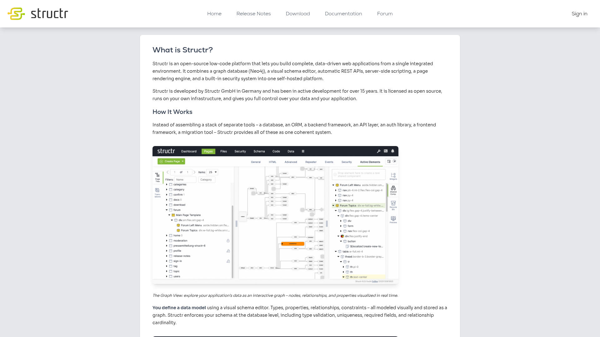 Structr screenshot