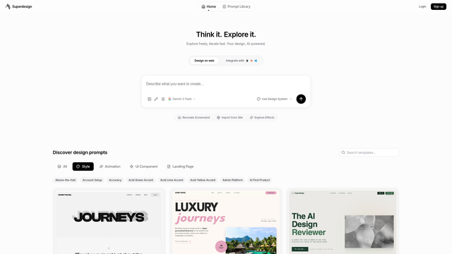 Superdesign screenshot