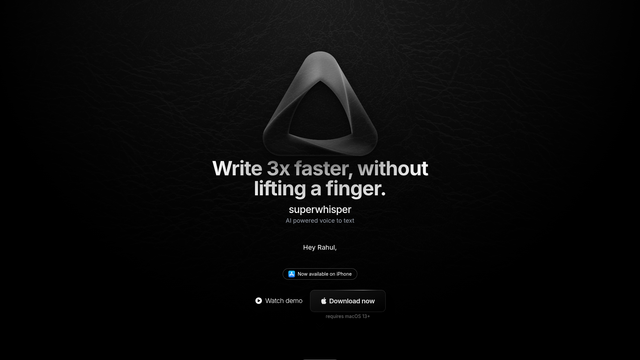 Superwhisper screenshot