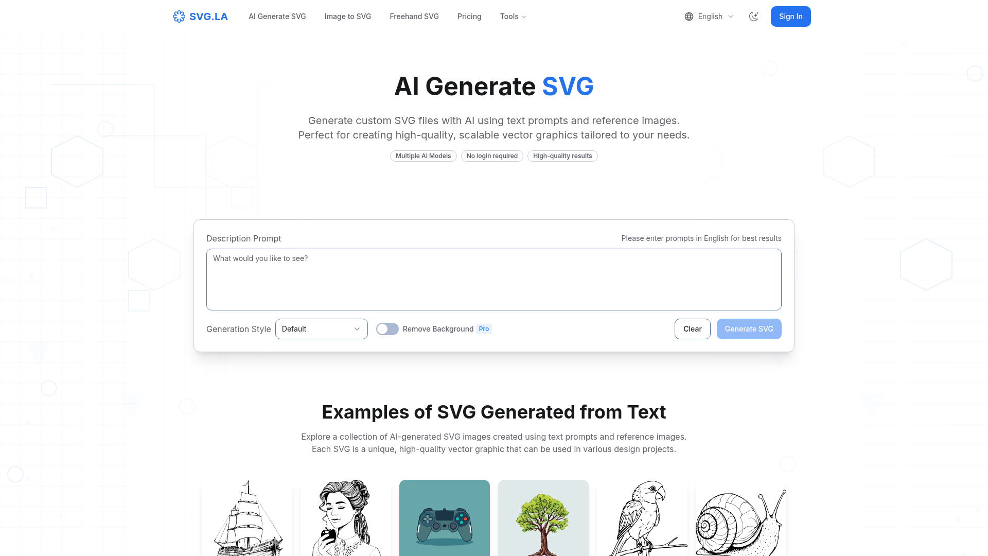 SVG.LA screenshot