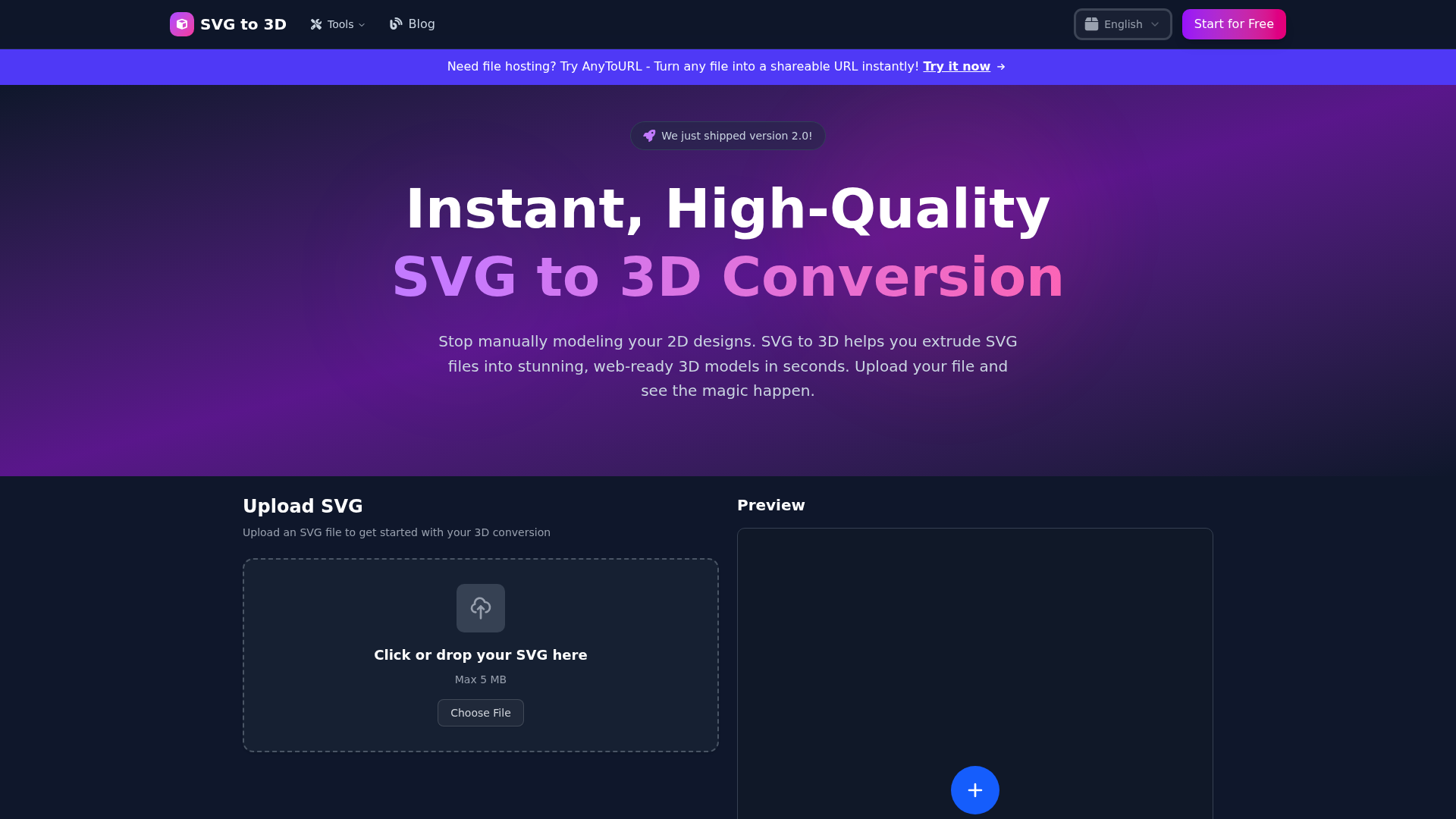 SVG to 3D Converter screenshot