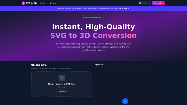 SVG to 3D Converter screenshot