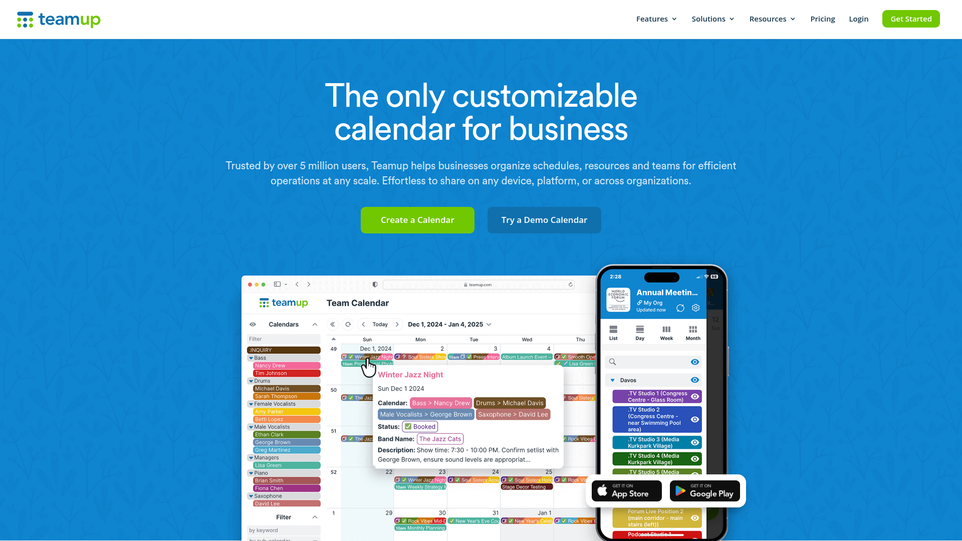 Teamup screenshot