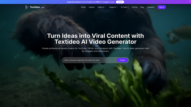 Textideo screenshot