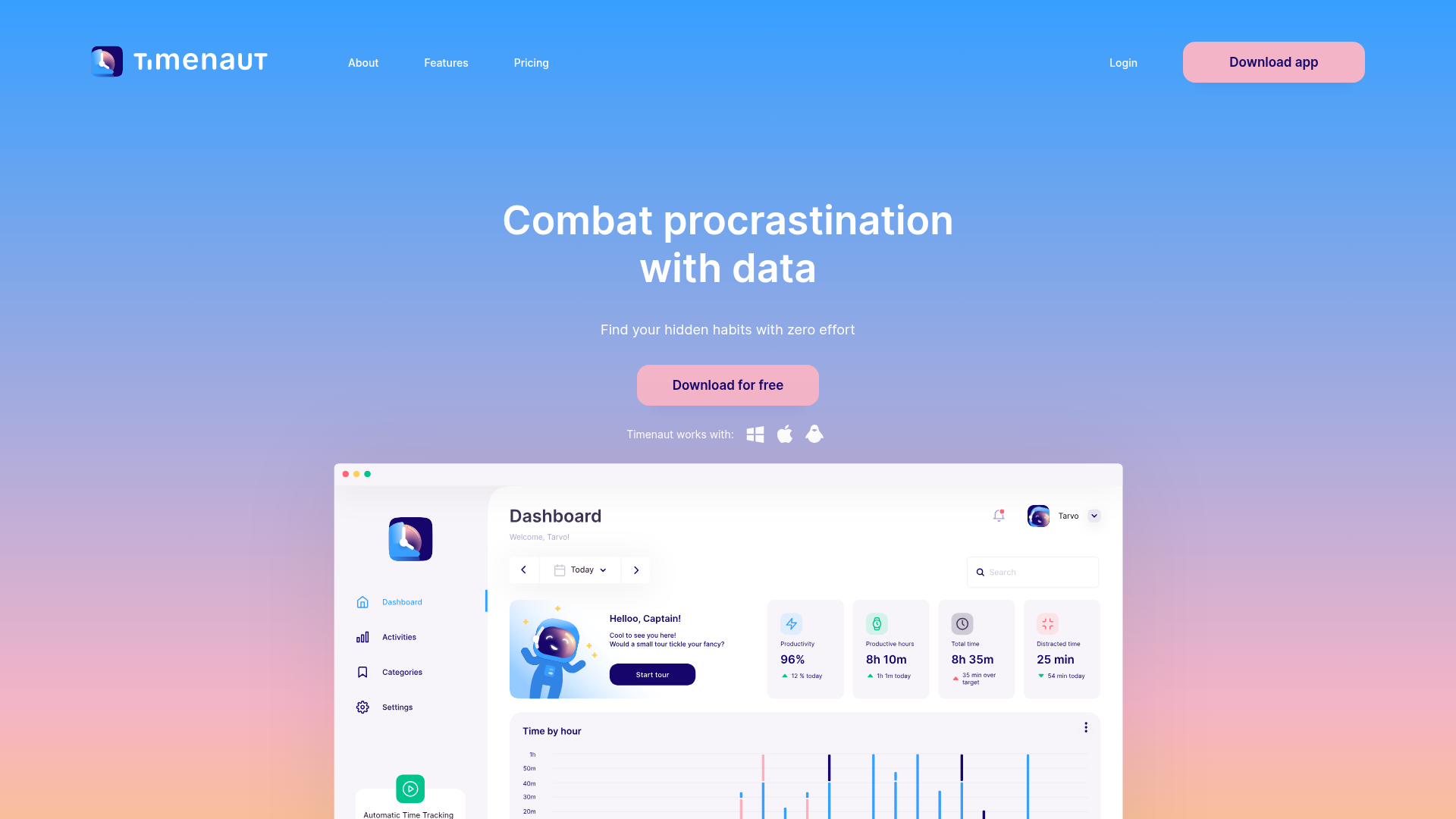 Timenaut screenshot