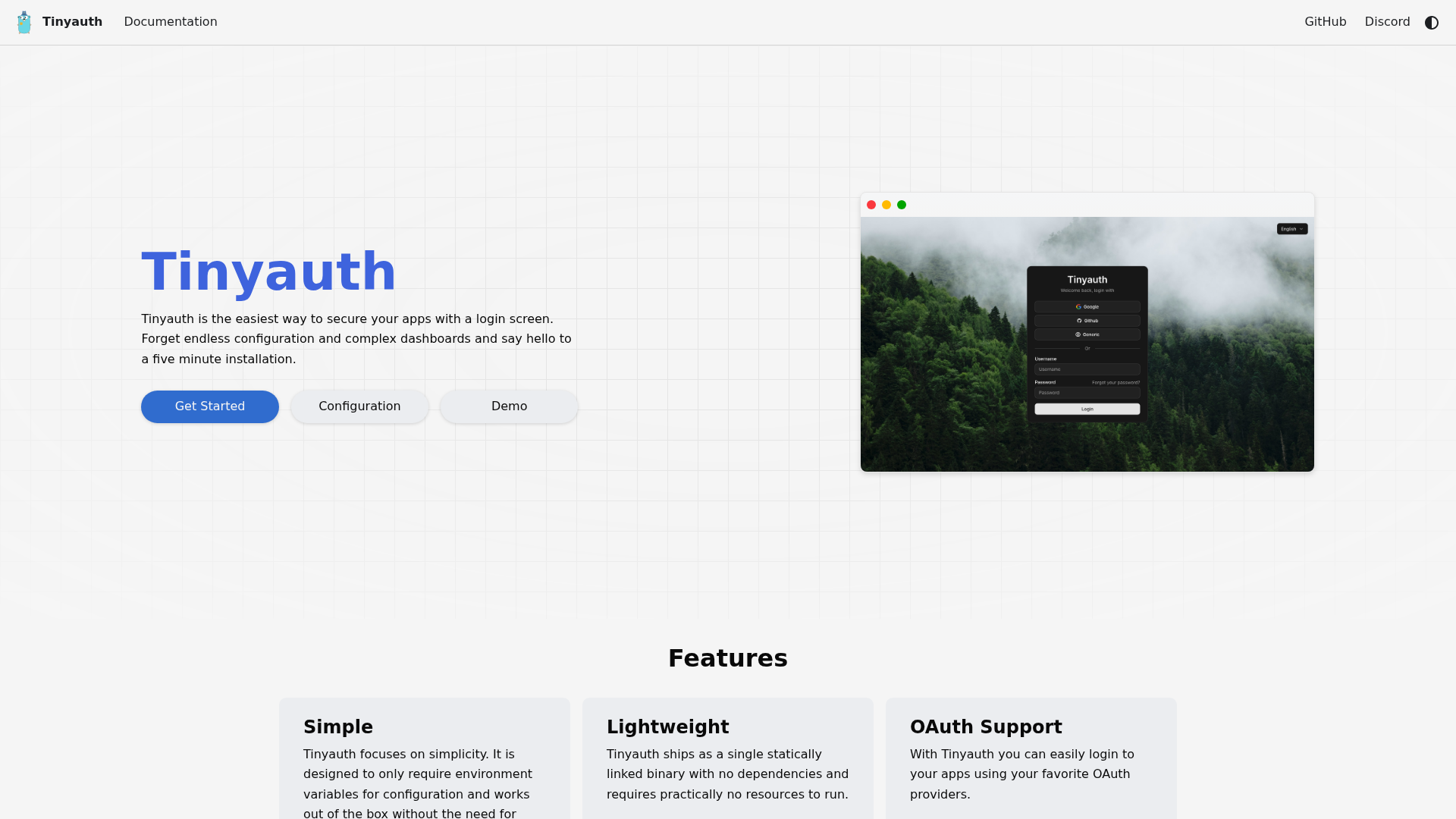tinyauth+app
