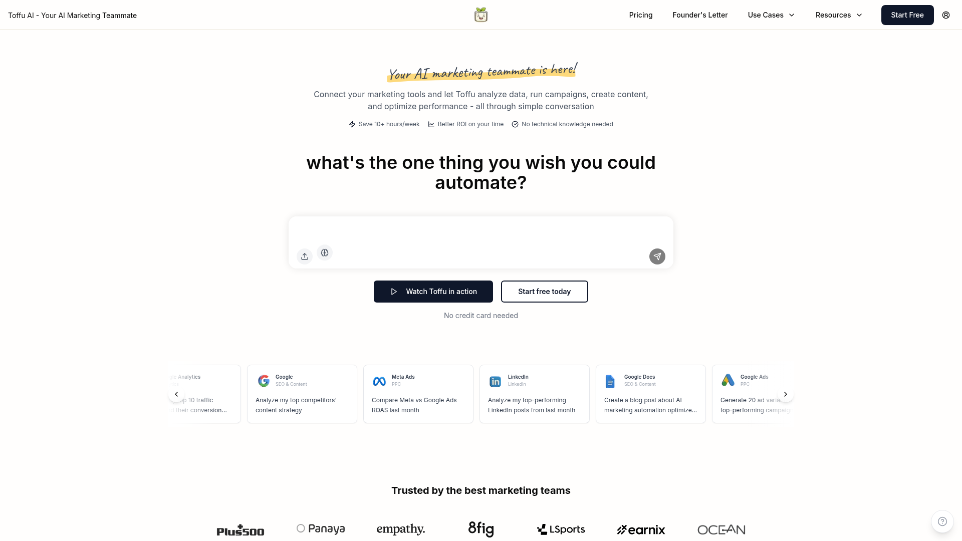 Toffu AI screenshot
