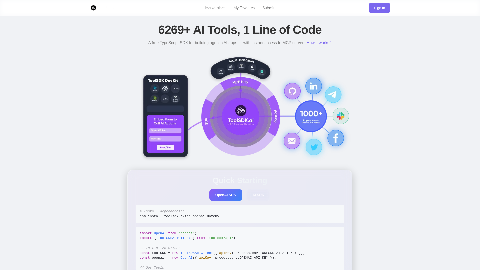 ToolSDK screenshot