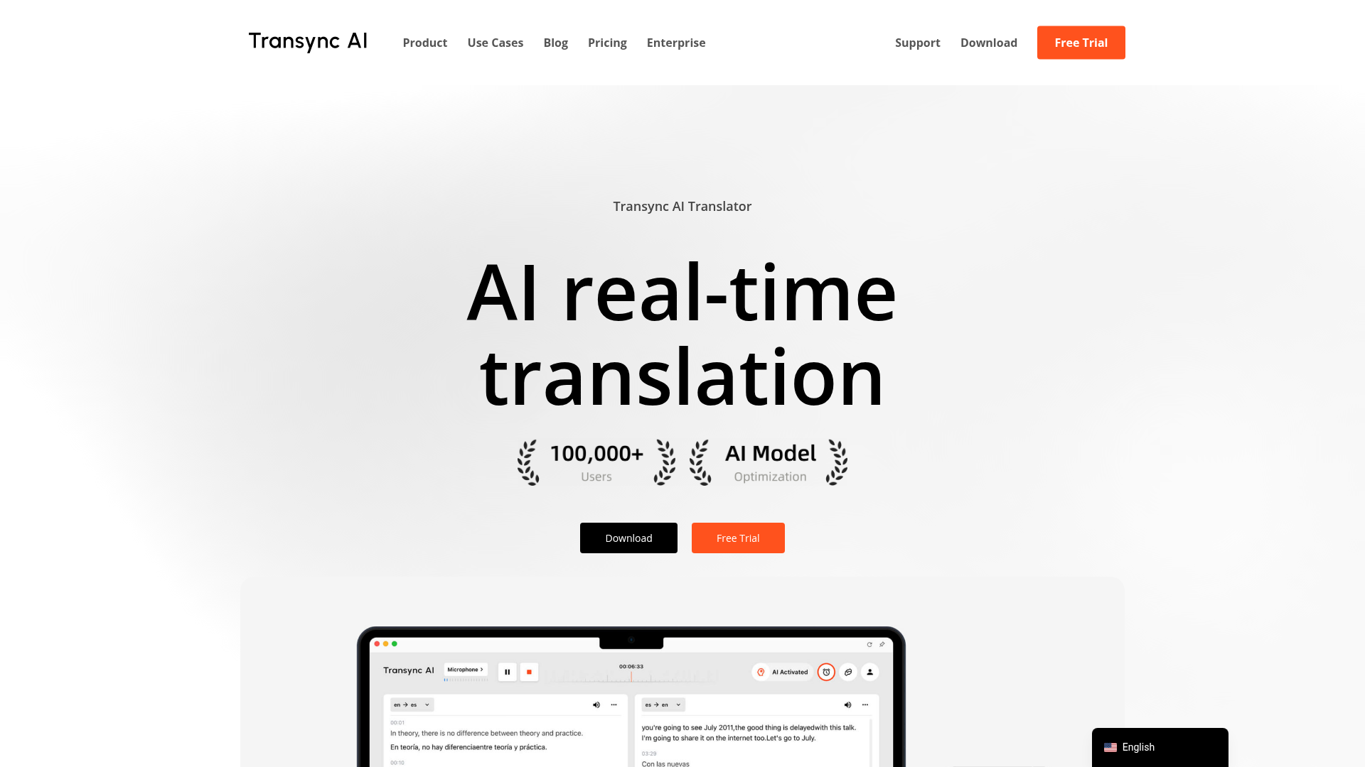 Transync AI screenshot