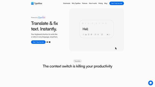 Typeflow screenshot