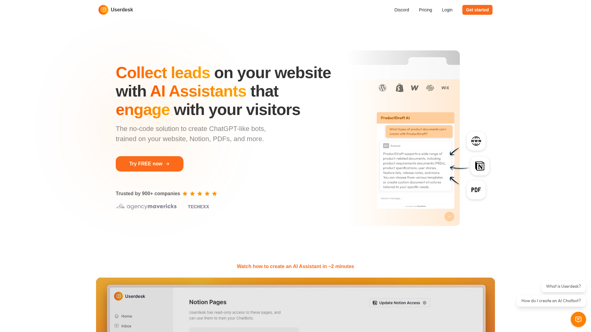 Userdesk screenshot