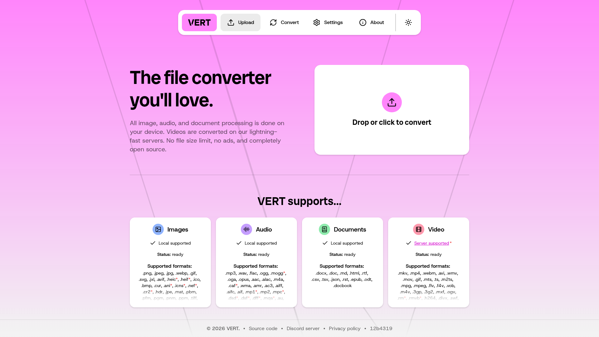 VERT.sh screenshot