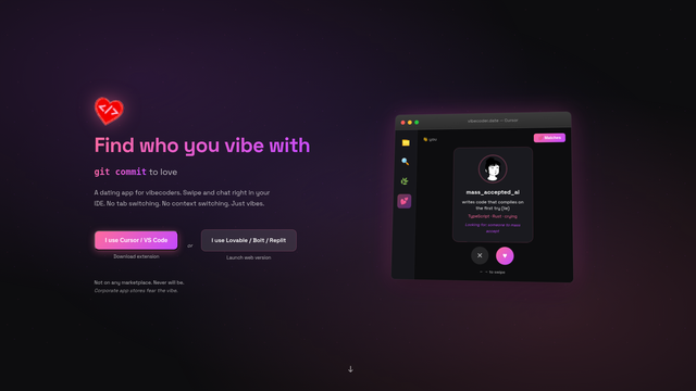 vibecoder.date screenshot