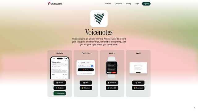 Voicenotes screenshot